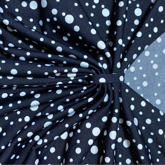 Mandee Size 2X Black Polka Dot Top - Picture 3 of 6